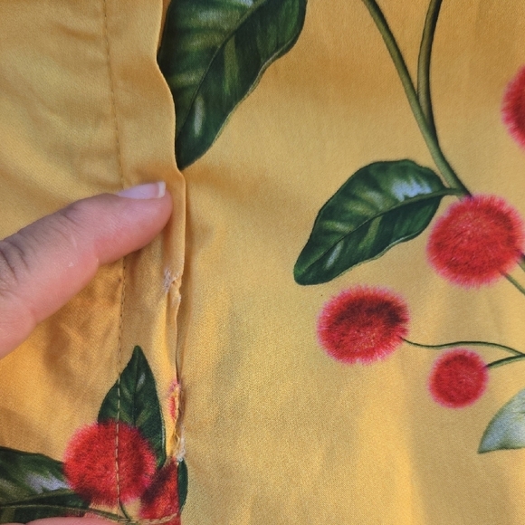 Agua Bendita Yellow Floral Off-Shoulder Mini Dress - Picture 10 of 16